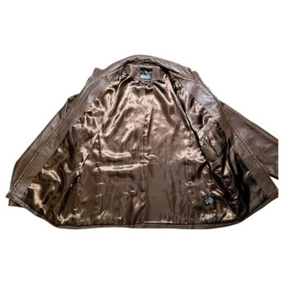 Nicole Miller Original Leather Jacket Brown Ladies Size XL - Picture 3 of 16